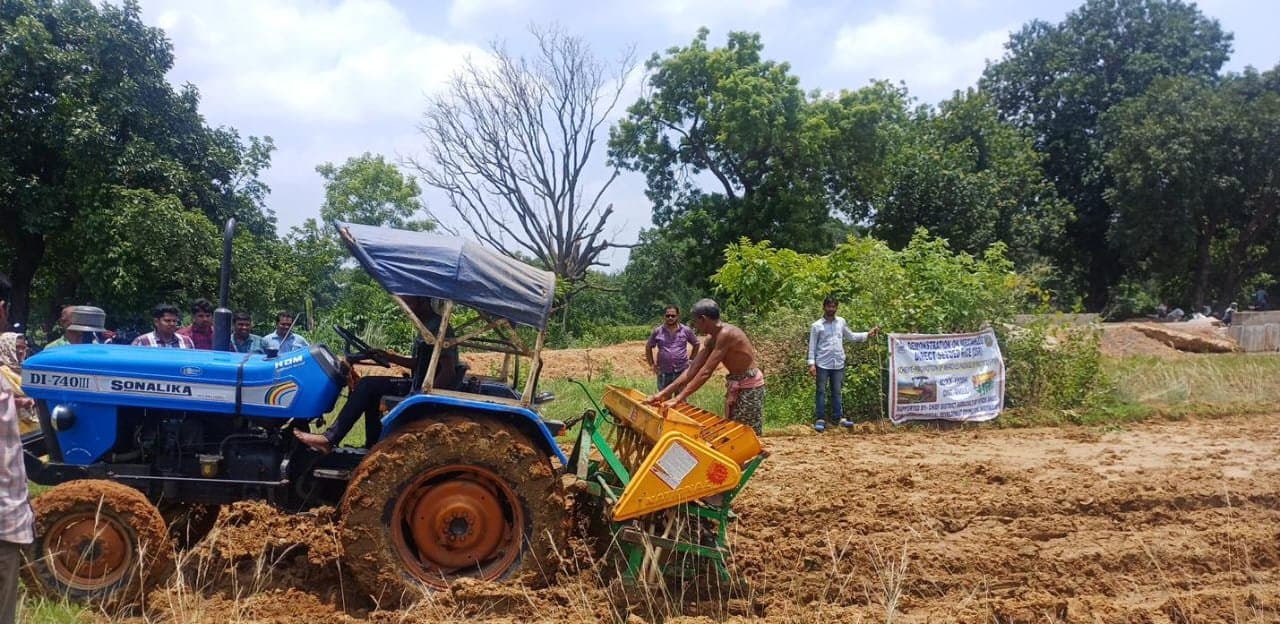 Mechanized Direct Seeded Rice (DSR) field demonstration