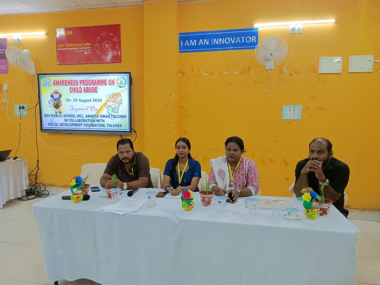 Panel discussion at the child abuse awareness programme, D.A.V. Public School MCL, Ananta Vihar, Talcher, August 29, 2026